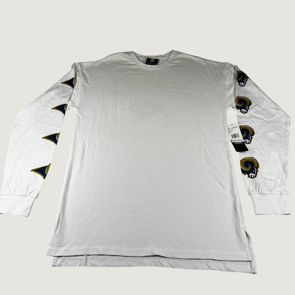 Los Angeles Rams NFL Team Apparel White Long Sleeve Shirt Men's Small NWT New